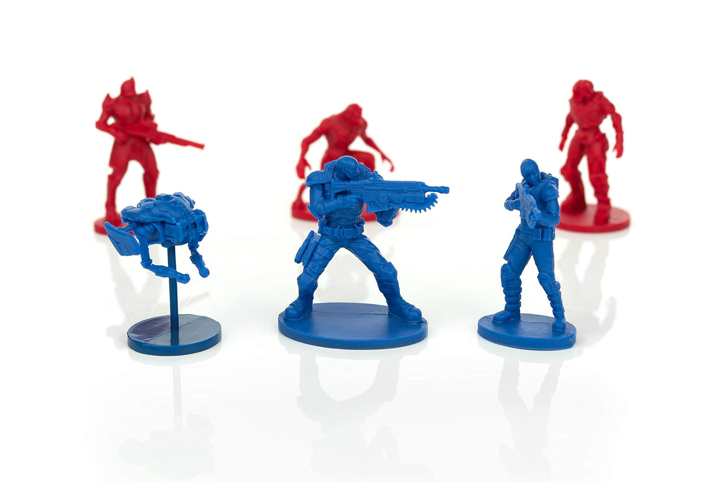 Toynk Gears 5 Nanoforce Army Builder Pack - 6 Collectible Figures, 2-Inch CoG Vs. The Swarm, Blue, Model 14335, Plastic