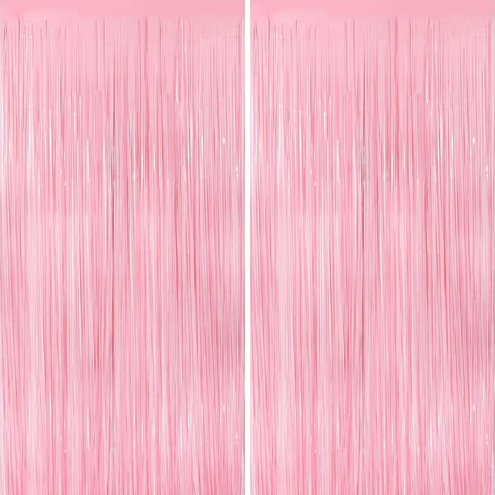 2 Pack 3.3 * 8.3 ft Foil Curtain Metallic Tinsel Fringe Curtains Photo Booth Props Backdrop for Birthday Wedding Engagement Baby