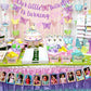 Our Little Butterfly is Turning One Banner Purple Glitter Butterfly 1st Birthday Banner for Spring Butterfly Girls One Year Old