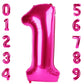 Hot Pink Party Decorations Number Balloon 40 Inch, 1 Balloon 1St Birthday Decorations Boy, 1 10 11 15 16 17 18 21 Balloons For B