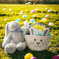 Dibsies Personalized Hoppity Floppity Bunny 18'' (Gray Bunny With Blue Bowtie)