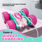 Tecnock Pink Remote Control Car, 2.4GHz, 4WD, USB-C Charging, Model S8915E, Stunt Car for Kids Ages 6-12, 3x