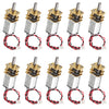 Coliao 10Pcs Dc 3V-6V Mini N20 Gear Motor Slow Speed Full Metal Gearbox Micro Motor With Terminal For Smart Car Diy Rc Toys