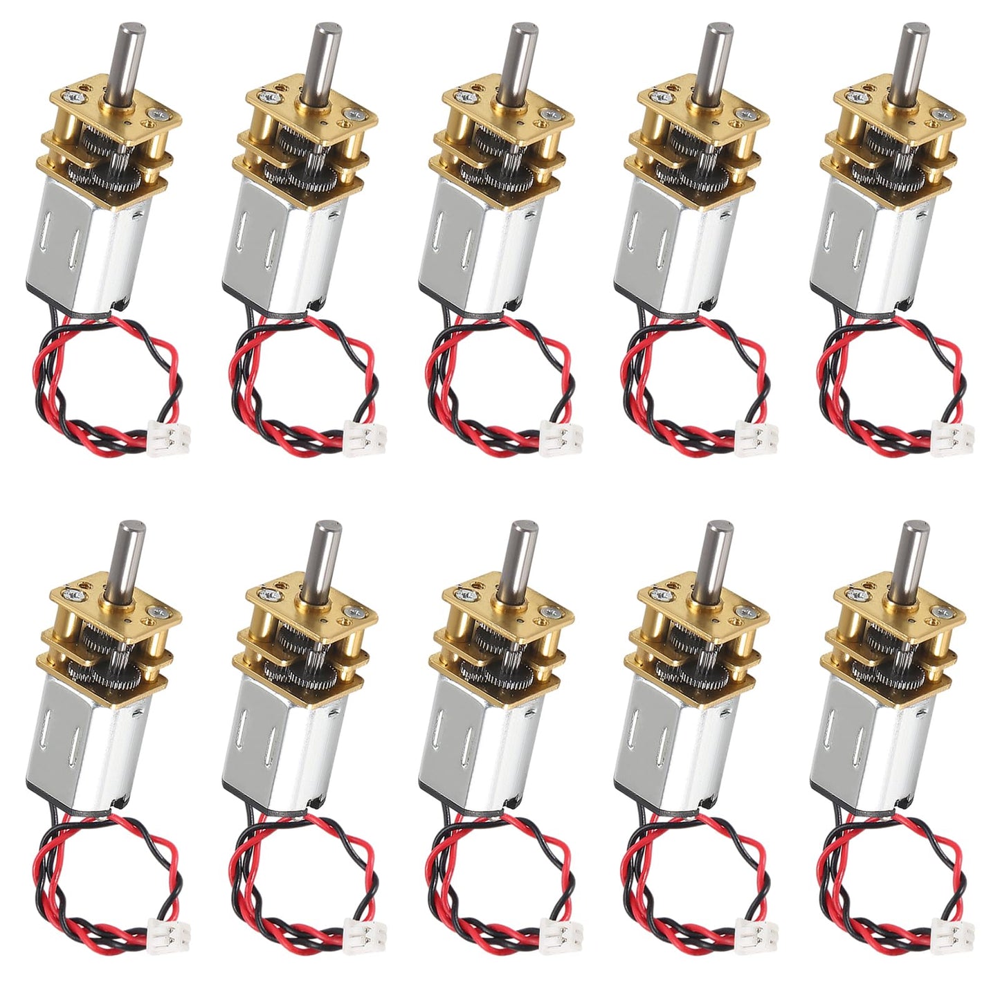 Coliao 10Pcs Dc 3V-6V Mini N20 Gear Motor Slow Speed Full Metal Gearbox Micro Motor With Terminal For Smart Car Diy Rc Toys