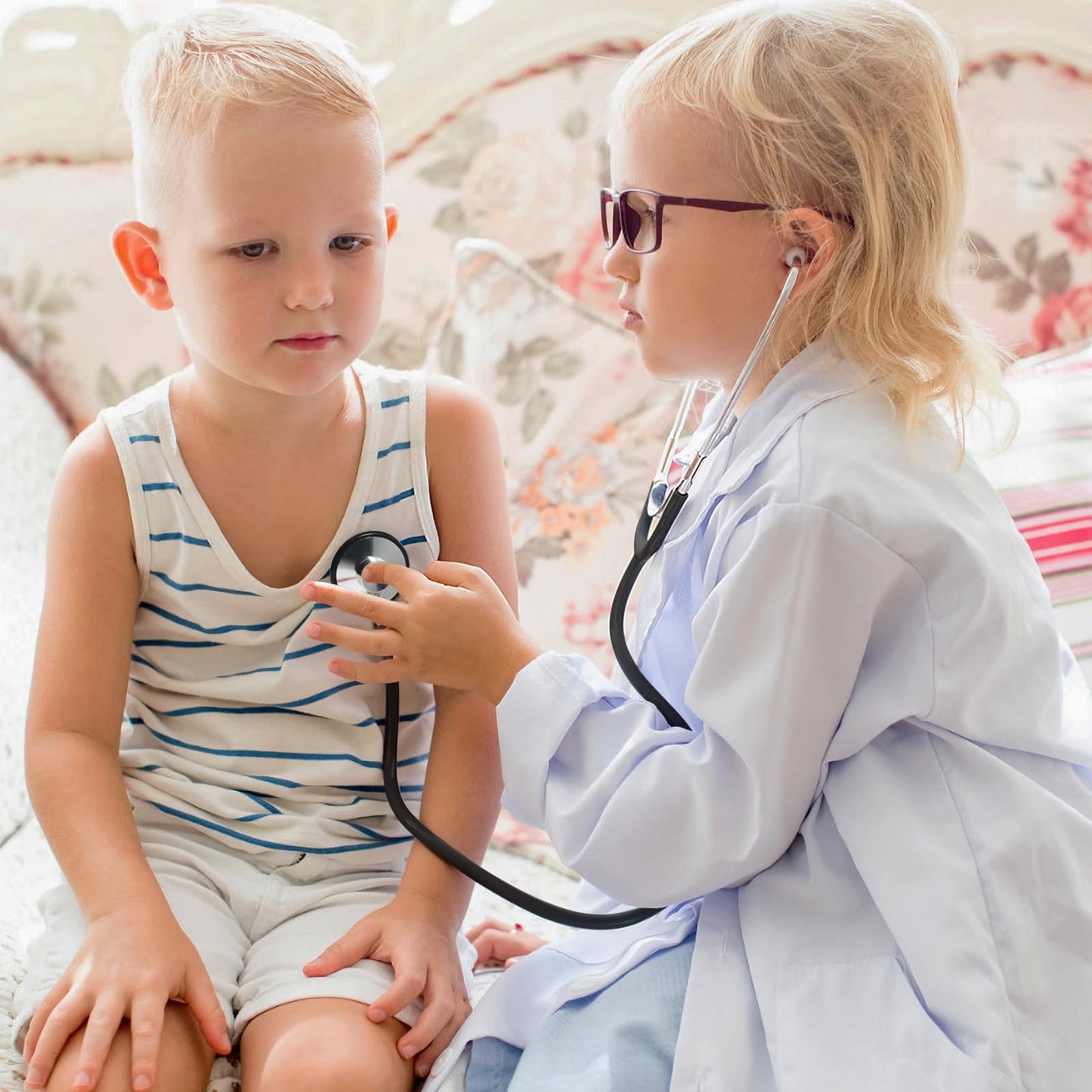 Kids Stethoscope, Real Working Nursing Stethoscope for Kids, Toddler Doctor Game Toy, Girls Boys Doctor Nurse Cosplay Costume Ac