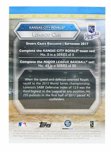 Kansas City Royals Mlb Crate Exclusive Topps Card #43 - Lorenzo Cain