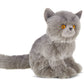 Bearington Collection Gordie The Grey Cat Plush Stuffed Animal, 10.5" Grey, Soft Plush Material, Model 0842878060843