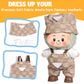 AICase for 17cm Doll Clothes/Outfit Clothes Set for 17cm Doll 3 Piece Set Hat Clothing Boys and Girls Stylish Adorable Dolls Clothes Accessories_Brown-1