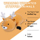 Webingo Weighted Stuffed Animals, 24'' Weighted Deer Plush Toy 4.2 Lb Soft Pillow Cute Giant Plushie Gifts For Kids & Adults(Dee
