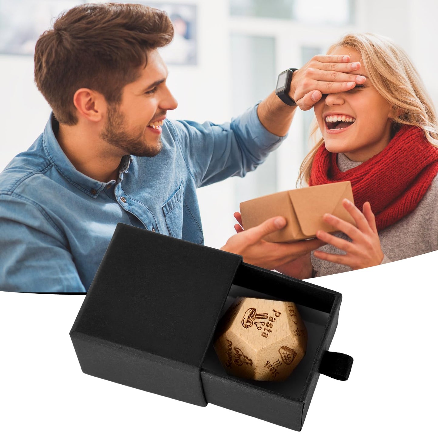 Valentines Day Gifts for Him Her, Date Night Dice Couples Gift for Him Her, Dinner Decider Dice, Anniversary Birthday Valentines