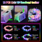 156 PCS Glow in the Dark Party Supplies, 12 Light Up Pop Tubes, 12 LED Glasses, 12 Light Up Headband, 20 Finger Lights and 100 G