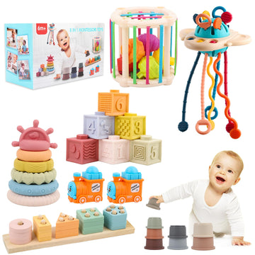 Luckfuture Premium Baby Toys For 6-18 Months, 8 In 1 Montessori Toys Set, Educational Learning Toys For Toddlers 1-3 Years Old T