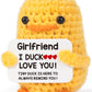 Mbl Birthday Gifts For Girlfriend Her - I Dcuk Love You, Handmade Crochet Cute Duck For Women Girlfriend Birthday Valentines Val