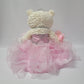 KINNEX COLLECTIONS SINCE 1997 20" Quinceanera Last Doll Teddy Bear - Pink Polyester Dress Centerpiece ARC16831-3R
