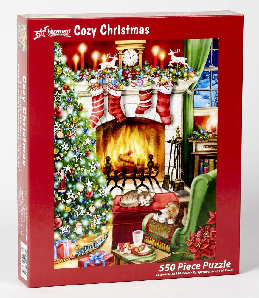 Vermont Christmas Company Cozy Christmas Jigsaw Puzzle 550 Piece