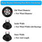 OwnMy Luggage Suitcase Replacement Wheels, 40mm x 18mm Rubber Swivel Caster, Black, Set of 4