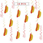 Hotdog Sign Hanging Swirl Decorations - Glitter 16 Pcs Fiesta Birthday Party Supplies - Girls Boys Birthday Party - Engagement -