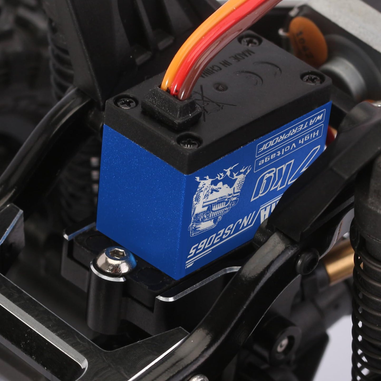 Injora 7Kg Servo Injs2065 With Mount And Servo Horn For Trx4M Trx4Mt 1/18 Rc Crawler Upgrade Parts, High Torque Waterproof