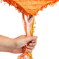 BLUE PANDA Pull String Fox Pinata - 16x13x3 In, Orange Paper, Ideal for Woodland Baby Shower & Birthday Party Decorations