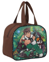 Strong Life Polyester Tiffin Picnic Work School Office Lunch Bag For Kids With Bottle Holder (Brown)