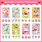 24 Sheets Make-A-Face Stickers, Make Your Own Ice Cream Mix And Match Sticker Sheets Diy Summer Ice Cream Stickers For Kids Part