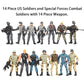 Nasidear 14 Pack Army Men and SWAT Team Soldiers Action Figures Soldiers Action Figures Playset with 14 Design Military  Accessories  for Kids Child Boys Girls