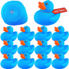 Lenwen 50 Pcs 2.2 Inch Waterproof No Hole Rubber Ducks Bath Toy with Sealed Plug Without Hole Bathtub Floating Bath Toy for Birt