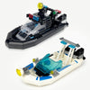 City Police Speed Boat Building Blocks Sets City Fire Rescue Boat?Guard Boat ?Patrol Boat Creative Building Bricks Compatible with Lego  Fun Gift or Pretend Play Toy for Kids (Patrol Boat 127PCS)