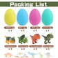 Zohanindl 5.12'' Dinosaur Egg Toy 4Pack, Exquisitely Carved Dinosaur Figures, Dinosaur Collectibles, Easter Eggs, Suitable For B