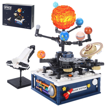 Caximsy Solar System Model Building Blocks Sets Earth Moon And Sun Orrery Toy Educational Toys For Science Experiments Learning
