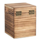 BalterFF Trading Deck Box - Rustic Wood Card Storage Organizer, Carbonize, 3.8"x3.8"x4.9"