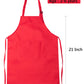 SATINIOR 8 Set Kids Apron and Chef Hat Set Kids Apron with 2 Pockets Adjustable for Boys Girl's Cooking Baking Painting (Multi-C