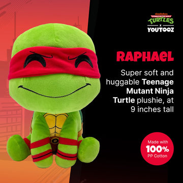 Youtooz Raphael Ninja Turtles 9'' Inch Plush, Raphael Tmnt Plushie From The Series Teenage Mutant Ninja Turtles - Chibi Youtooz