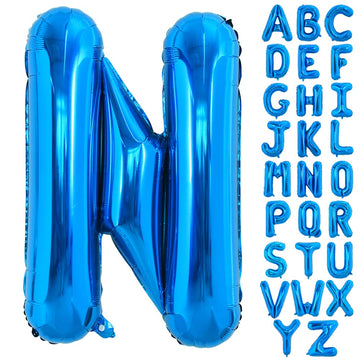 Toniful 40 Inch Large Blue Letter N Balloons Giant Alphabet Letter Balloons,Foil Mylar Big Balloons For Birthday Party Anniversa