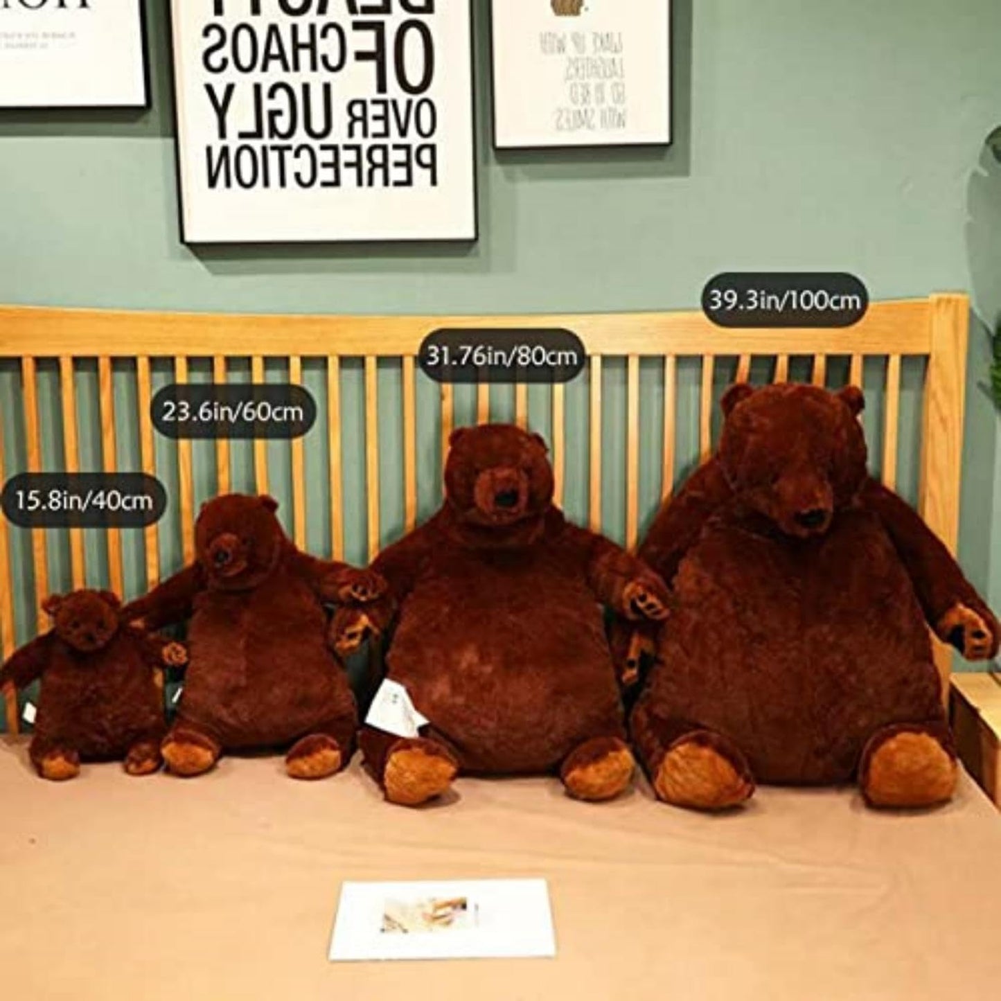 Djungelskog 23.6 Inch Soft Giant Bear - Huggable Plush Toy for Kids, Boys, Girls & Girlfriends - Super Soft & Cuddly Gift