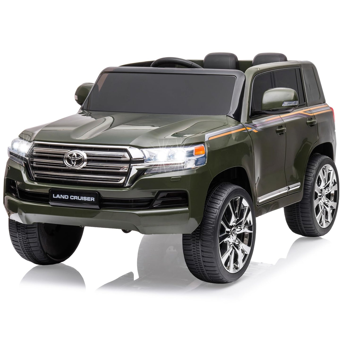 12V Kids Ride On Car, Licensed Toyota Land Cruiser Ride On Toys for Kids 4-8, Battery Powered Electric Vehicle with Parent Remot