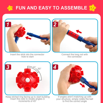 Fort Building Kit For Kids,Stem Construction Toys, Christmas & Birthday Gift For 4 5 6 7 8 9 10 11 12 Years Old Boys And Girls,Ultimate Creative Set For Indoor & Outdoors Activity,140 Pcs,Original