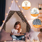 Senodeer Teepee Tent For Kids Indoor - Kids Tee Pee Tent With Light & Flag, Cotton Foldable Toddler Teepee Outdoor, Sleepover Pa