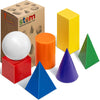 Skoolzy 7 Pcs 3D Shapes For Teaching And Math Manipulatives - Geometric Shapes And Geometric Solids, Math Teacher Supplies, Shapes For Math Manipulatives Kindergarten, 3D Shapes For Geometry Games