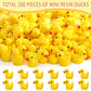 Goaste 300 Pieces Mini Resin Ducks, Tiny Yellow Duck Figurines, Cute Duck Miniatures Bulk For Cake Decoration, School Project Ac