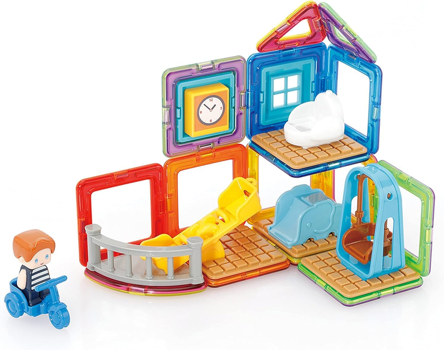 Magformers - Town Ice Cream Shop Set, Multicolor, Magnetic Building Tiles, Blocks - Educational Magnetic Building Stem Toy