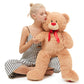 Morismos Giant Teddy Bear Stuffed Animals, Love Heart Big Bears Plush Toy, Large Stuffed Bear For Girlfriend Valentine'S Day, 36 Inches