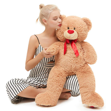 Morismos Giant Teddy Bear Stuffed Animals, Love Heart Big Bears Plush Toy, Large Stuffed Bear For Girlfriend Valentine'S Day, 36 Inches