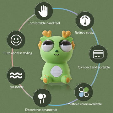 Squeeze Stress Relief Toy Eye Popping Dragon Funny Eyeball Burst Toys Pop Out Eyes Toy For Birthday Gifts,Party Favors,Ideal Gif