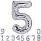 40 Inch Number 45 Balloon Silver Jumbo Giant Big Large Number 45 Foil Mylar Silver Balloons 54Th Birthday Party Anniversary Deco