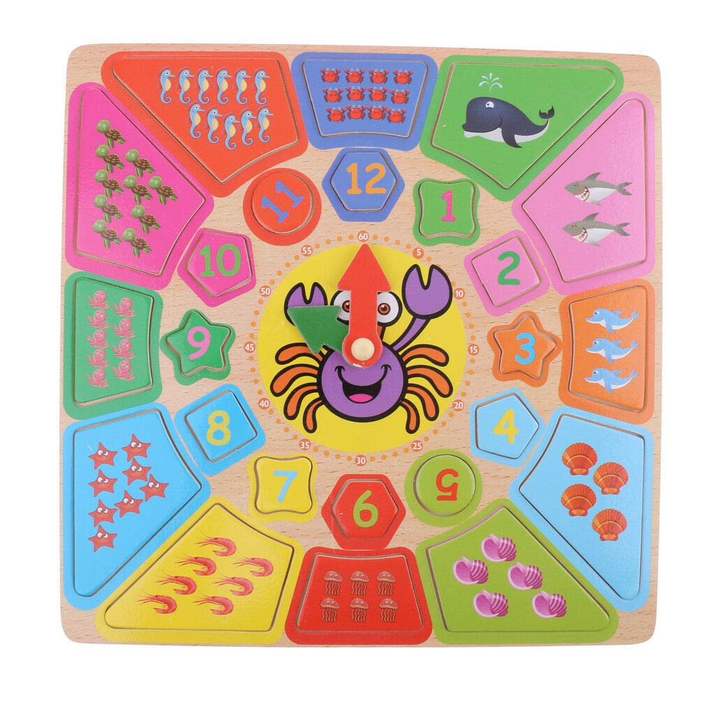 Funblast Wooden Teaching Clock For Kids  Puzzle Clock Learning Toys For Kids, Educational Learning Toys For Kids, Toddlers, Mon