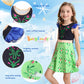 Sukyfecde Girls Princess Dresses Toddler Kids Costume Birthday Party Dress Halloween Cosplay Outfits Size 7-8 Light Green