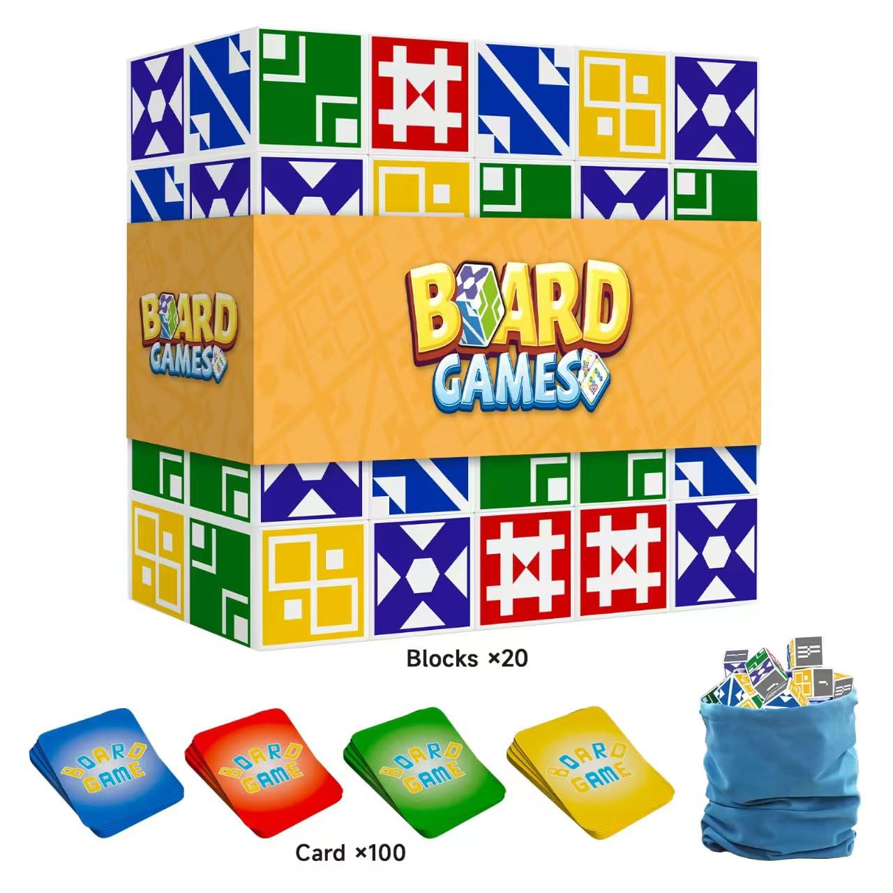 Family Board Game For Kids & Adults, Block Puzzle Games For Boys & Girls Ages 4-8 8-12, 2+ Player Card Matching Puzzles For Chil