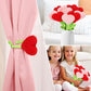 ZJoey 10 Pcs Plush Heart Flower Stuffed Bendable Stems Plush Bouquet Toy Soft Rose Flower 12.6 Inch for Christmas 2025 Mother's