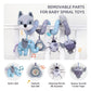 Koty Car Seat Toys, Infant Baby Spiral Plush Activity Hanging Toy For Stroller Bar Pram Crib With Music Box Bb Squeaker & Rattles(Gray Fox)